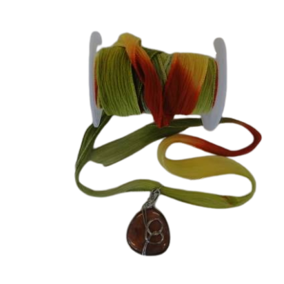Hand dyed silk ribbons - Peoines