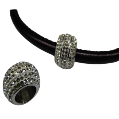 Stainless steel part for leather: SSP-355 8mm (Crystal)
