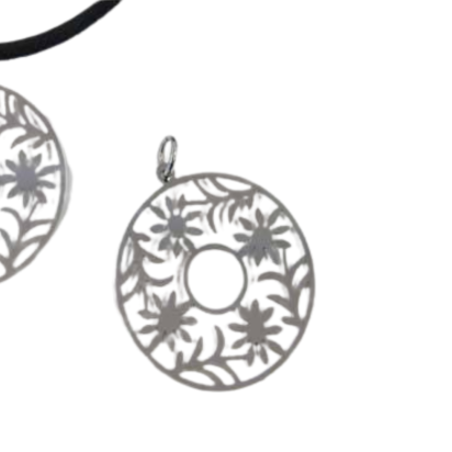 Stainless Steel Pendant: SSP-568 30mm (Steel)