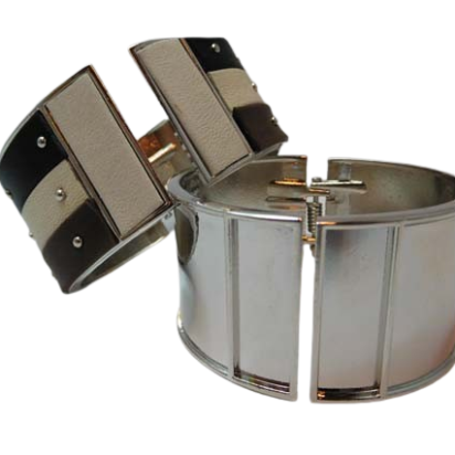 Zamak bracelet blank cuffs: MGL 387 30mm (Steel)