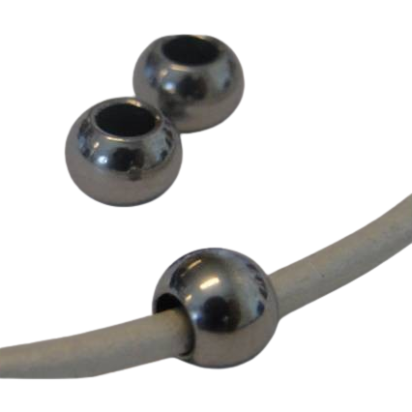 Stainless steel part for round leather: SSP-37 3mm (Steel)