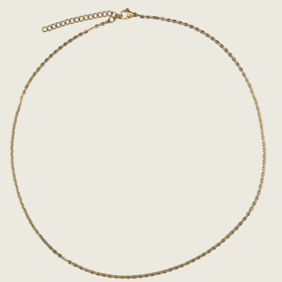 Cable Link Chain Necklace - Gold - 1mm - Item 992