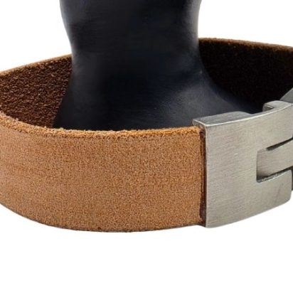 Plain Flat Leather Bracelet - Style 292