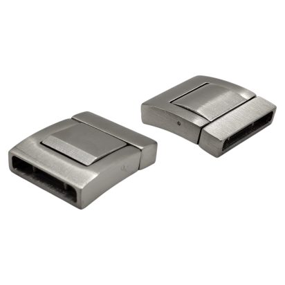 Stainless Steel Magnetic Clasp: MGST-217 20*3.5mm (Matt Steel)