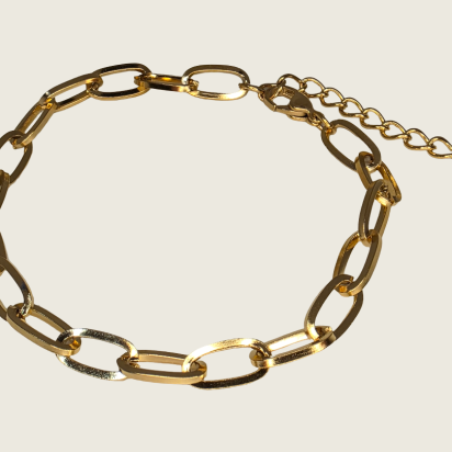 Triangle Wire Dendritic Pearl Bracelet - Gold - Item 980