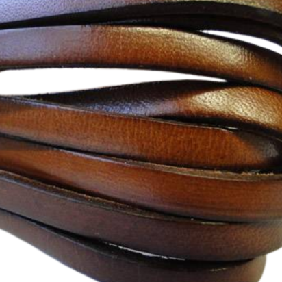 Flat  leather Italian - 5mm - Maroon