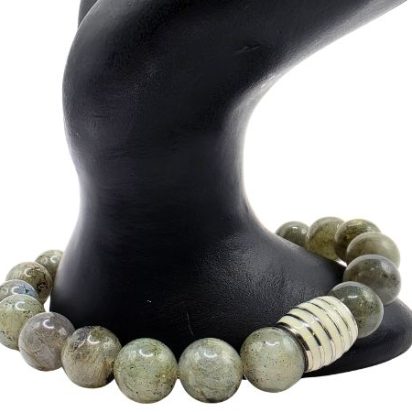 Labradonite Gemstone Bracelet: Style-544 (10mm)