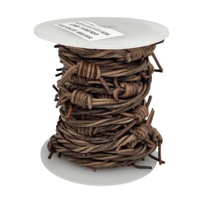 Leather cords - Barbed wire - Vintage Grey