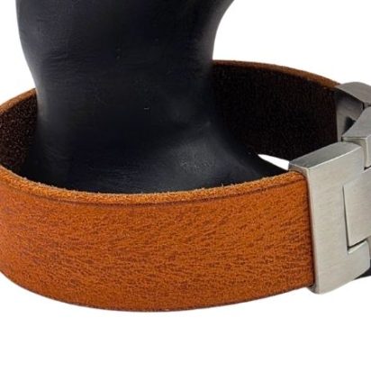 Plain Flat Leather Bracelet - Style 315