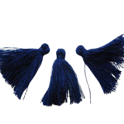 Cotton Tassels 3 cms - Dark Blue