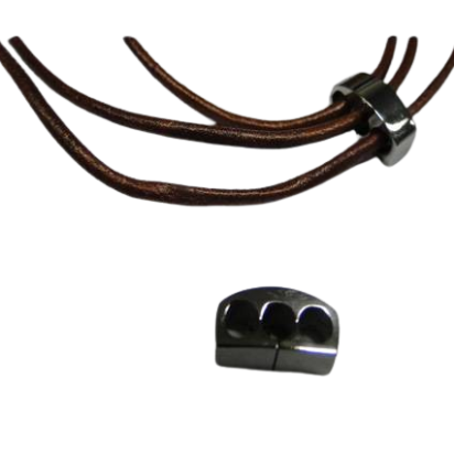 Stainless steel part for round leather: SSP-398 3mm (Steel)
