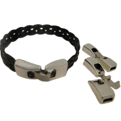 Zamak Snap Lock Clasp: ZAML59 6x2mm (Steel)