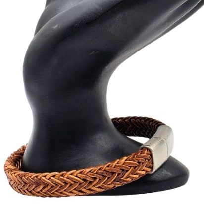 Spiral Braided Leather Bracelet - Style 339