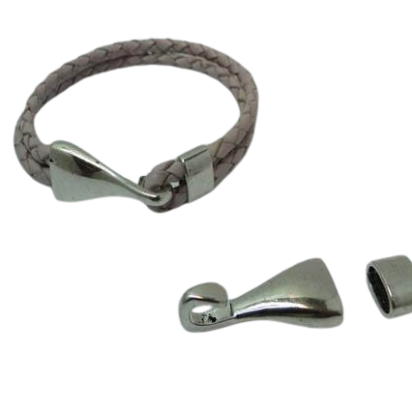 Zamak Hook Clasp: MGL-352 10*2,5mm (Antique Silver)