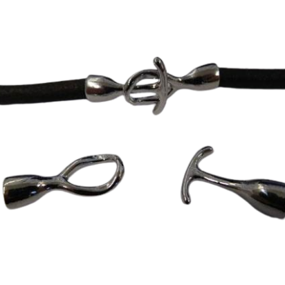 Zamak Hook clasp: ZAML-46 11mmx7mm (Steel)