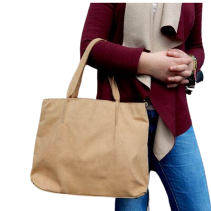 LeatherBag35 - Classic Shopping Bag - Camel