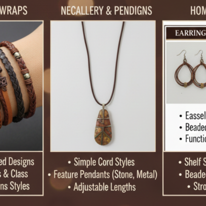 What kind of jewelry can I make with round leather?