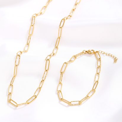 Gold Plated Stainless Steel Necklace - 539