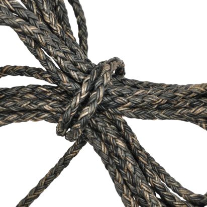 Dublin Bolo Braided Round Twist Leather Cords - 6mm -  Vintage Brown