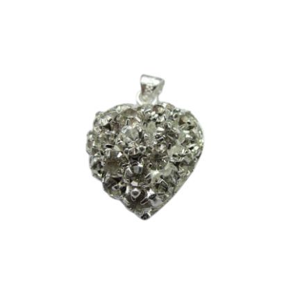 Crystal Pendant: CA-4115 (Silver+Crystal) Heart