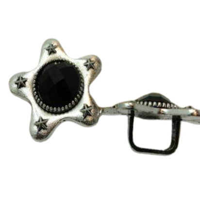 Zamak part for leather: CA-4804 10*7mm (Black)