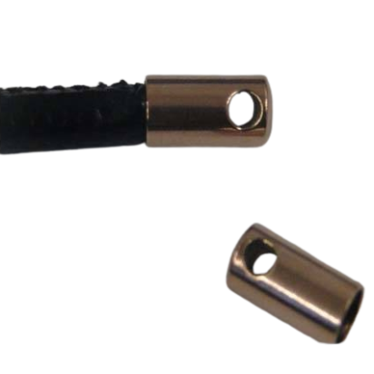 Stainless steel part for round leather: SSP 39 4mm (rose gold)