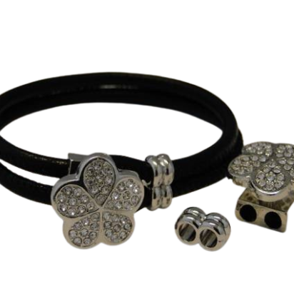 Zamak Half Cuff Bracelet Clasp: MGL93 6 mm (steel)