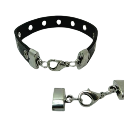 Zamak Lobster Claw Clasps: MGL-357 10x3mm (Steel)