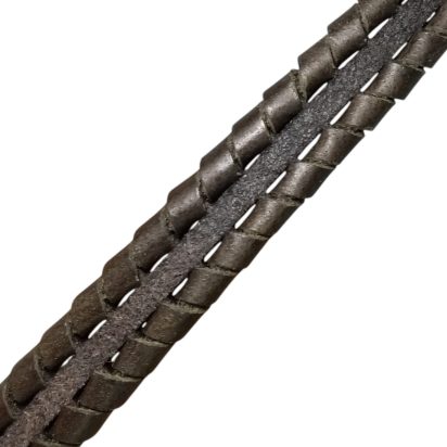 BRUGES BRAIDED STYLE - 11X6MM - DARK GREEN
