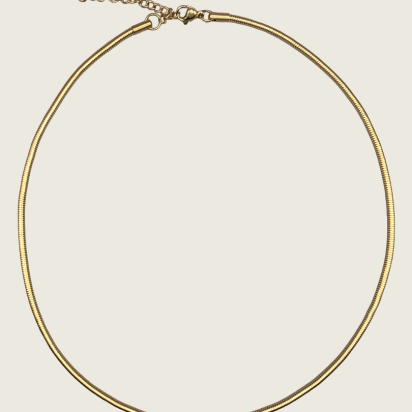 Soft Round Snake Chain Necklace - Gold - 3mm - Item 901