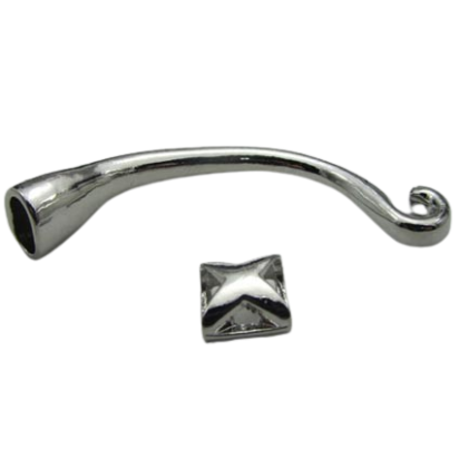 Half Cuff Bracelet Hook Clasp: ZAML-05 6mmx5mm (Steel)