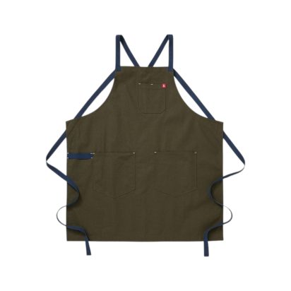 Black and Blue Cotton Apron