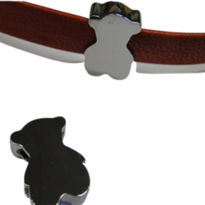 Stainless steel sliders for flat cords: SSP397 13*18mm (Steel)