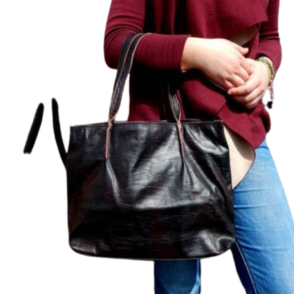 LeatherBag37 - Classic Shopping Bag - V. Bordeaux