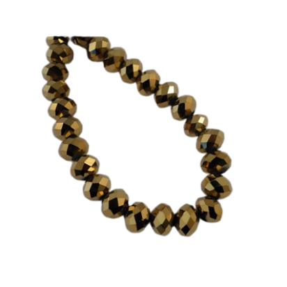 Faceted Glass Beads - 3mm (Golden shadow ab)