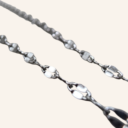 Puka Shell Chain Necklace - Silver - 1mm - Item 994