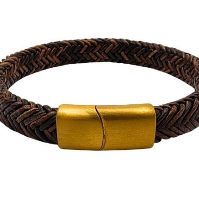 Spiral Braided Leather Bracelet - Style 342