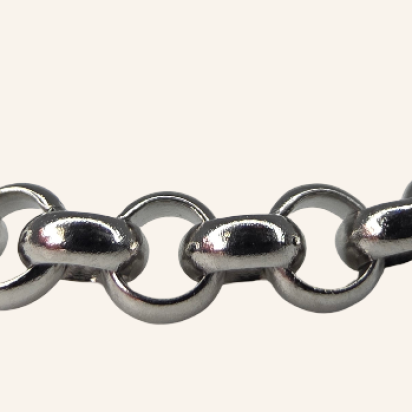 Semicircle Wire Belcher Chain Bracelet - Silver - 3mm - Item 988