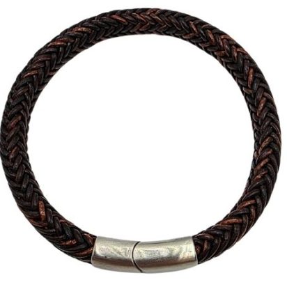 Spiral Braided Leather Bracelet - Style 337