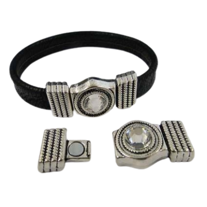 Zamak magnetic clasp: MGL-272 10*2mm (Antique Silver)