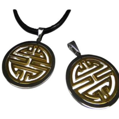 Stainless steel pendant SSP-497 34mm (Gold)