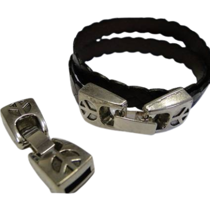 Zamak Snap Lock Clasp: MGL-173 9*2mm (Steel)