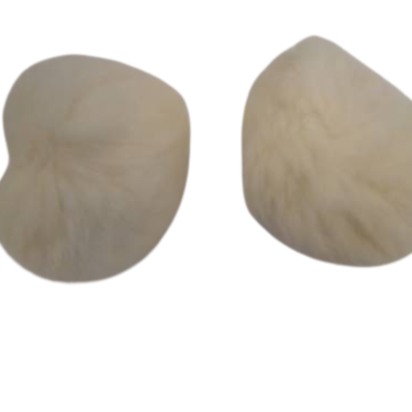 Rabbit Fur Pom Pom-White-8cms