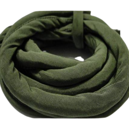 Real silk cords with inserts - 8 mm - Sap Green