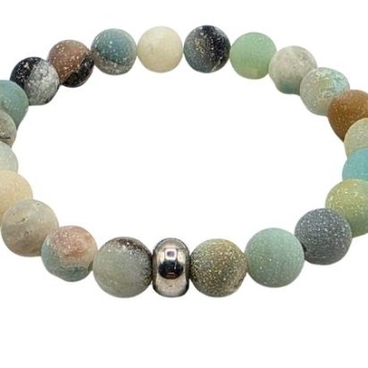 Amazonite Gemstone Bracelet: Style-543 (8mm)