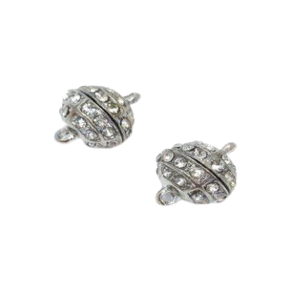 Magnetic Clasps, Zamak, Silver, MG30-14mm