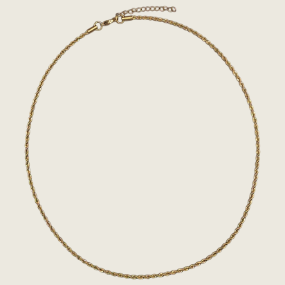 Rope Chain Necklace - Gold - 3mm - Item 906