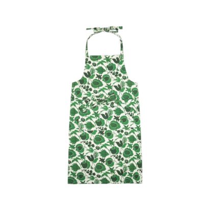 Green Leaf Patterned Apron