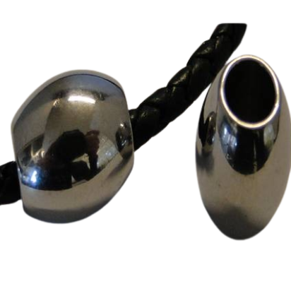 Stainless steel part for leather: SSP-182 6.3mm (Steel)