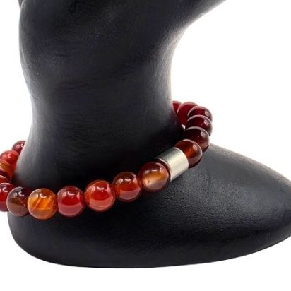 Carnelian Gemstone Bracelet: Style-505 (6mm)